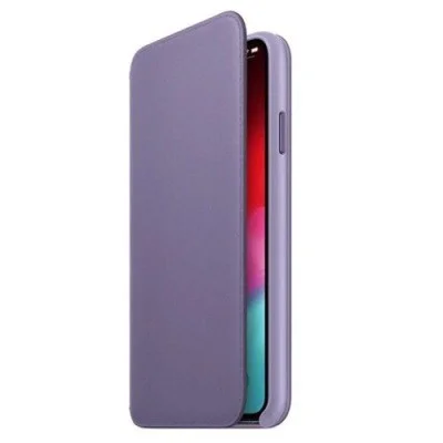 Apple Iphone Xs Max Leather Folio Case - Purple (Lilac)